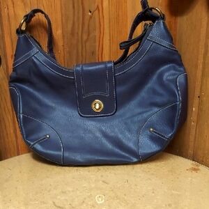 Elegant Purple Faux Leather Hobo Bag